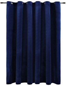vidaXL Gordijn verduisterend met ringen 290x245 cm fluweel blauw