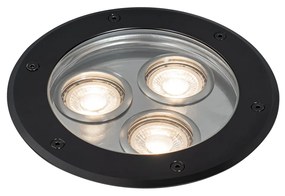 Buitenlamp Moderne grondspot zwart 3-lichts IP65 - Tribus Modern GU10 IP65 Buitenverlichting