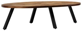 vidaXL Salontafel ovaal 120x60x30 cm massief gerecycled teakhout