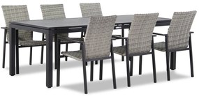 Tuinset 6 personen 220 cm Wicker Grijs Lifestyle Garden Furniture Upton/Concept