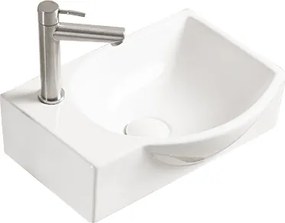 Mexen Mista aanrecht wastafel rechts 40 x 28 cm, wit - 22174000R