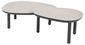 Taste by 4 Seasons Monroe set van 2 loungetafels antraciet 65 x 50 en 80 x 60 cm Loungetafel   beige weerbestendig