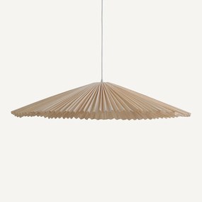 Hanglamp met plooien van geweven bamboe, Bansa