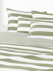 Gestreept katoenen omkeerbaar dekbedovertrek Lorena