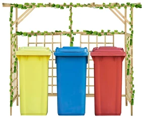 vidaXL Pergola voor 3 containers geïmpregneerd grenenhout