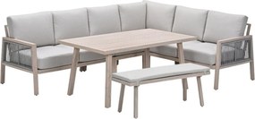 Garden Impressions San Capri lounge dining set 6-delig - light oak aluminium