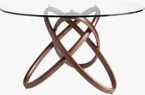 Ronde eettafel Baltasar met glazen tafelblad