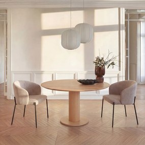 Rond eiken tafelblad, diameter 137 cm, ROUNDO