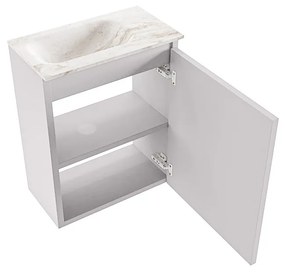 Mondiaz Ture DLux toiletmeubel 40cm cale met wastafel frappe links zonder kraangat
