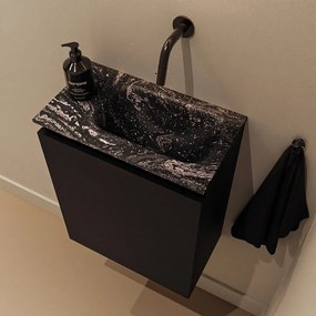 Mondiaz Ture DLux toiletmeubel 40cm urban met wastafel lava rechts zonder kraangat