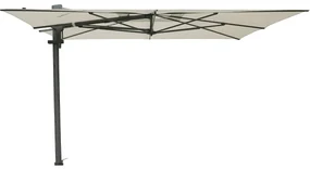 Madison Braga zweefparasol 355x300 cm - mellow silver olefin - chestnut kleurig frame