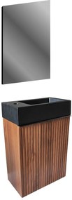 SaniGoods Mika toiletmeubel met ribbelfront 40x22.3x50cm walnoot