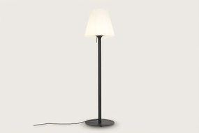Moderne Buiten Vloerlamp Zwart Met Witte Kap IP - Big Virginia Zwart