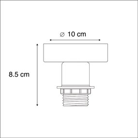 Moderne plafondlamp wit zonder kap - Combi