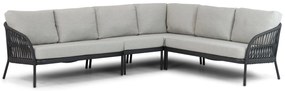 Hoek loungeset 6 personen Aluminium/rope Grijs  Coco Puerto