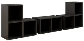 vidaXL 6-delige Tv-meubelset spaanplaat grijs