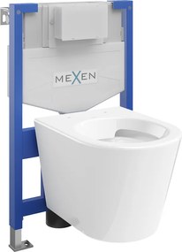 Mexen Rico inbouwset WC frame Fenix XS-F met WC-pot, glanzend wit - 6803372XX00