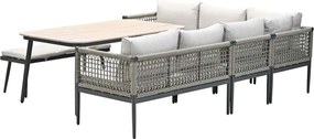 Garden Impressions Burela lounge dining set 6-delig links - taupe