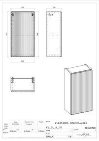 Comad Nova White half hoge kast 30x20x60cm wit