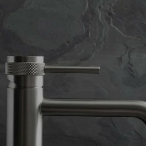 Wastafelkraan Rea Lungo Grip Gun Grey Low