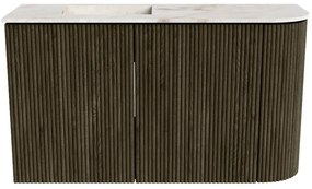 Mondiaz Joya DLux 70cm toiletmeubel ronding rechts shadow met wastafel faye links 1 kraangat frappe