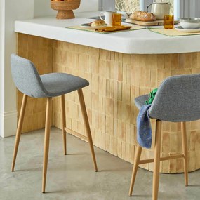 Set van 2 halfhoge barstoelen, Nordie