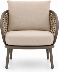 Stoel en Bank Loungeset 4 personen Aluminium Taupe  Apple Bee Pine