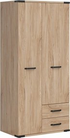 Kledingkast Romelbu 108, Essen, 198x90x56cm, 89 kg, Kledingkast deuren: Met scharnieren, Aantal planken: 4, Aantal planken: 4