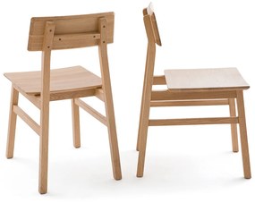 Set van 2 stoelen in massief eik, Podela