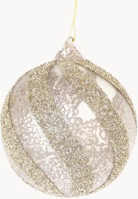 Kerstballen Spiraled van glas, 8-delig