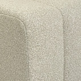 Halbankje Zachte Stof Naturel 72 Cm