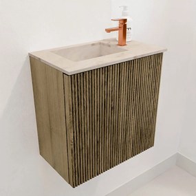 Mondiaz Joya DLux 40cm toiletmeubel dusk met wastafel faye links 1 kraangat frappe