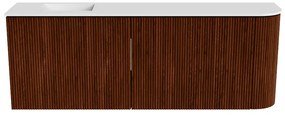 Mondiaz Joya 110cm toiletmeubel ronding rechts ruby met wastafel faye links 1 kraangat talc