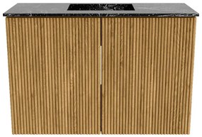 Mondiaz Joya DLux 60cm toiletmeubel oak met wastafel faye midden 1 kraangat lava