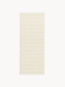 Handgeweven in- & outdoor loper Rune met geometrisch patroon