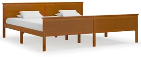vidaXL Bedframe massief grenenhout honingbruin 200x200 cm