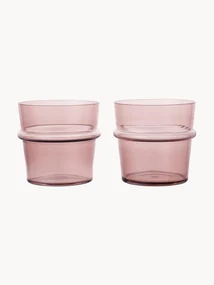 Mondgeblazen waterglazen Boya, 2 stuks