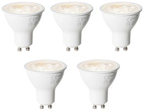 Set van 5 GU10 dimbare LED lampen 6W 450 lm 3000K
