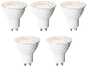 Set van 5 GU10 dimbare LED lampen 6W 450 lm 3000K