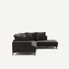 Hoekbank in chenille fluweel, ARMENTO