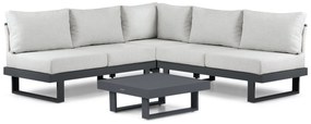 Hoek loungeset 4 personen Aluminium Grijs  Lifestyle Garden Furniture Lorenzo