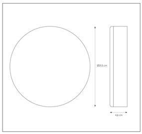 Lucide Ceres ronde plafondlamp 21.5cm 30W zwart