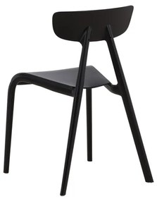 Jörn Eetkamerstoel - Carina  - Zwart - Kunststof - Jörn