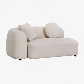 Linker Hoekmodule Voor 2-zits Modulaire Bank In Chenille Coco Chenille Dik Wit - Sklum