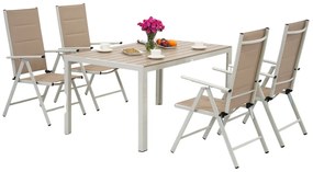 Verona polywood aluminium tuinset voor 4 personen Garden Point beige