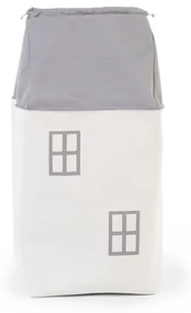 CHILDHOME Speelgoedopberger huis grijs en gebroken wit