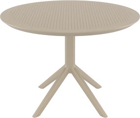 Siesta  Ronde Tuintafel - Sky - Ø105 cm - Kunststof - Taupe - Siesta