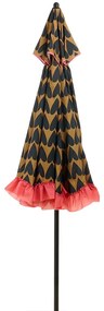 Edelman Mitchell parasol hart zwart - Ø220 x 238 cm