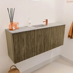 Mondiaz Joya DLux 100cm toiletmeubel dusk met wastafel faye midden 1 kraangat glace