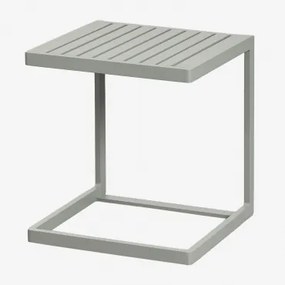 Vierkante Bijzettafel Voor Tuin 40x40 Cm Van Aluminium Dulem Groen – Khaki - Sklum